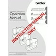 thumbnail image 1 of Brother V65 Sewing Machine Owners Instruction Manual, 1 of 1