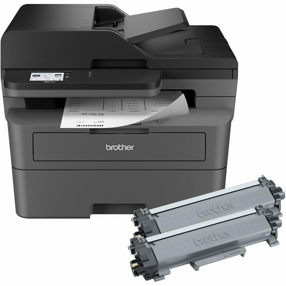 Brother Wireless MFC-L2820DW XL Compact Monochrome All-in-One Laser Printer with Copy, Scan and Fax, up to 4,200 pages? of toner included, Duplex and Mobile Printing
