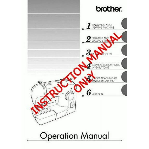 Brother XC6771-021 Sewing Machine Owners Instruction Manual