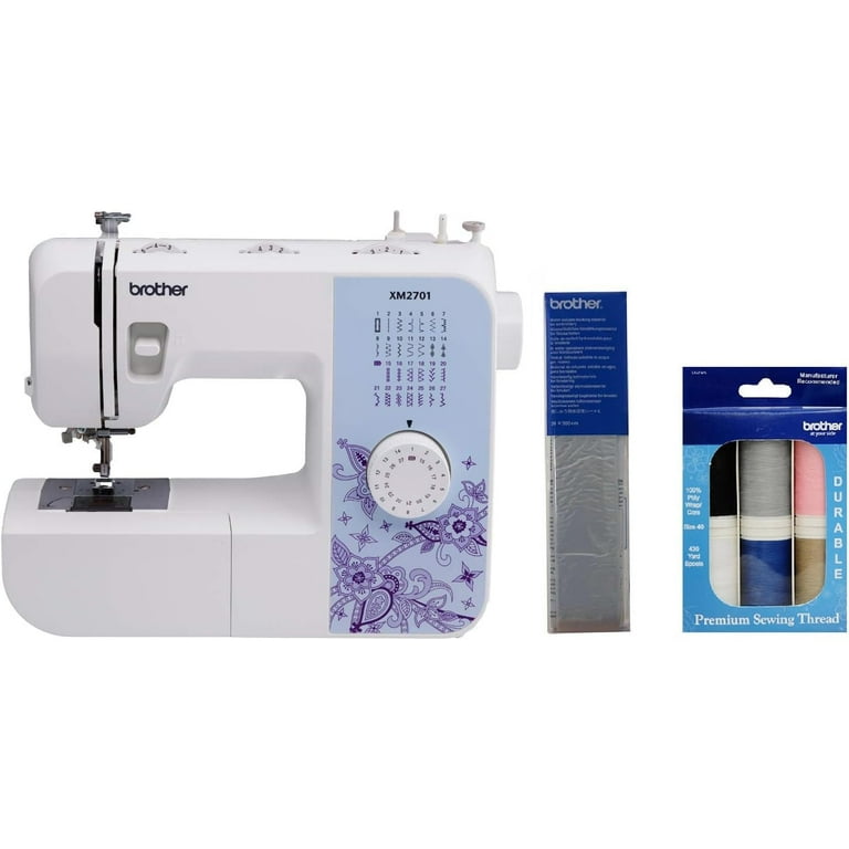 Brother XM2701 27-Stitch Sewing Machine and SASEW6 6-Piece Premium