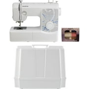 Brother XM3700 37-Stitch Free Arm Sewing Machine, 5300A Hard Plastic Storage and Carry Case, SASC706 6-Piece Pacesetter Sewing Thread Included