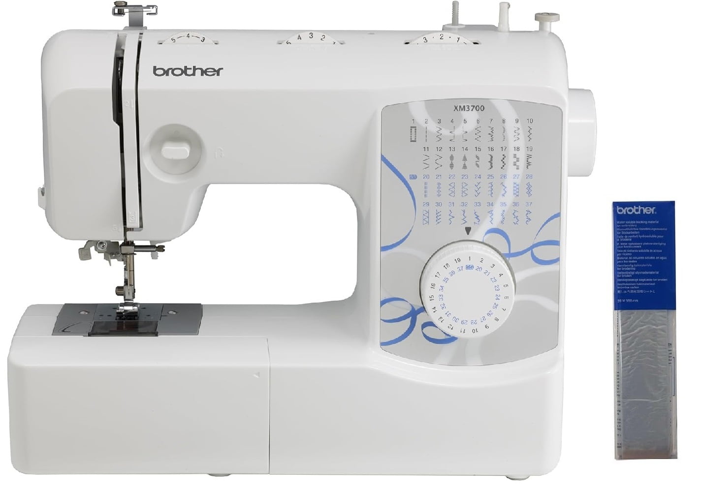 Brother XM3700 Sewing Machine, 37 Built-in Stitches, 5 Included Sewing Feet and SA520 Water Soluble Stabilizer