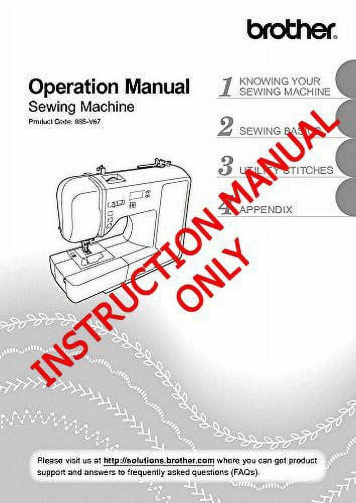 Brother XR1300 Sewing Machine Owners Instruction Manual