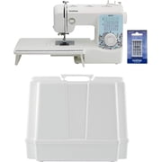 Brother XR3774 37-Stitch Sewing and Quilting Machine with Wide Table, Hardcase for Carrying and Storage and 5-Piece Sewing Machine Needles