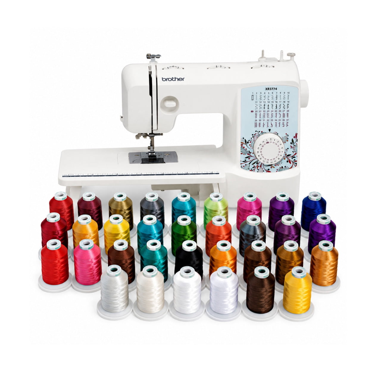Brother XR3774 Wide Table Sewing and Quilting Machine Bundle with 32 ...
