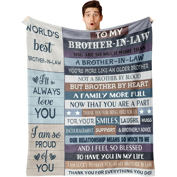 Brother in Law Gift, Birthday Gifts for Brother in Law, Brother in Law Blanket, CozyThrow Blankets for Couch Bedroom