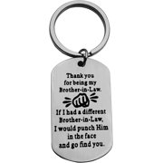 Brother in Law Gift Keychain Thank You for Being My Brother in Law Keychain Wedding Thanksgiving Day Birthday Gift from Step Sister