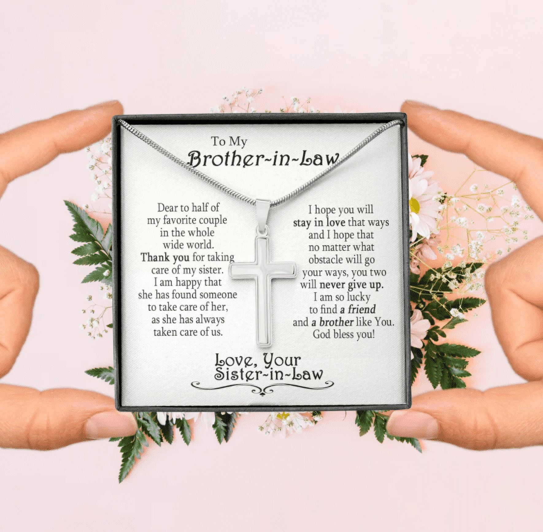 To My Brother Gift, Birthday Gift for Brother from Sister, Men Christian  Cross