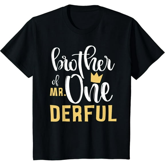 Brother of Mr Onederful 1st Birthday One-Derful Matching T-Shirt