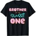 thumbnail image 1 of Brother of Sweet One First Birthday Matching Family Donut T-ShirtMen and women, Black T-shirt, size: Extra large, 1 of 4