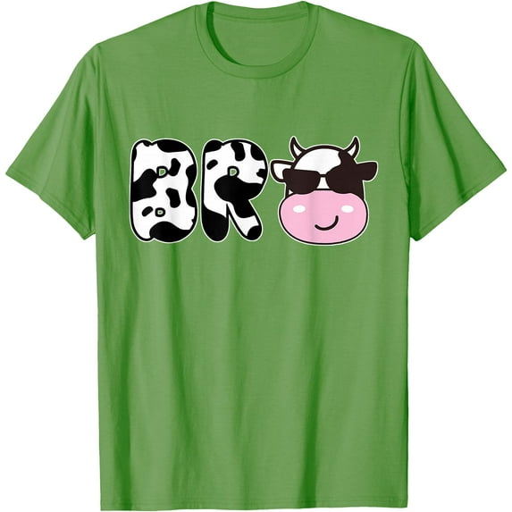 Brother of The Birthday Girl Funny Cow Bro Family Matching Softstyle Unisex T-Shirt,Lime Color,Size 2XL
