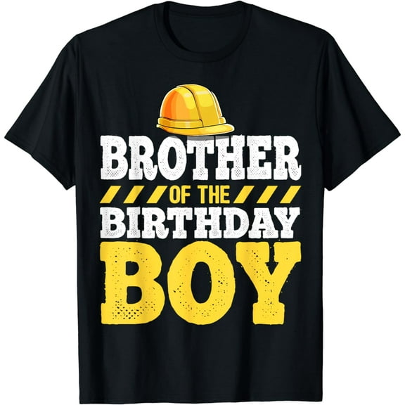 Brother of the Birthday Boy Construction Birthday Party T-Shirt