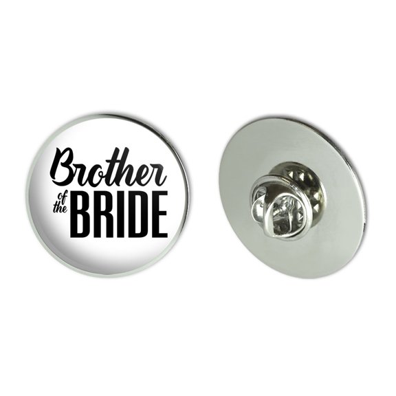 Brother of the Bride Wedding Metal 1.1" Tie Tack Hat Lapel Pin Pinback