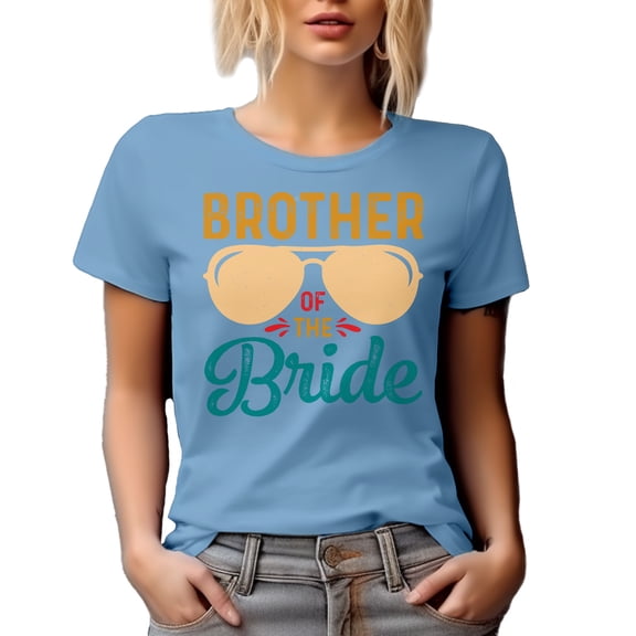 Brother of the Bride, Wedding Themed, Baby Blue T-Shirt, Small