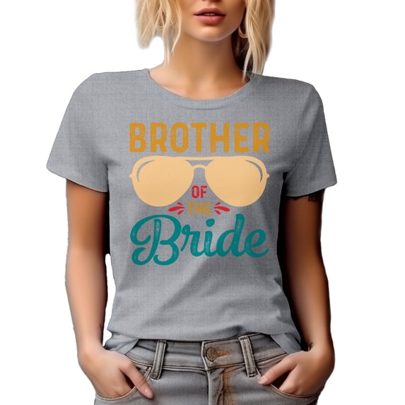 Brother of the Bride, Wedding Themed, Heather Grey T-Shirt, Small