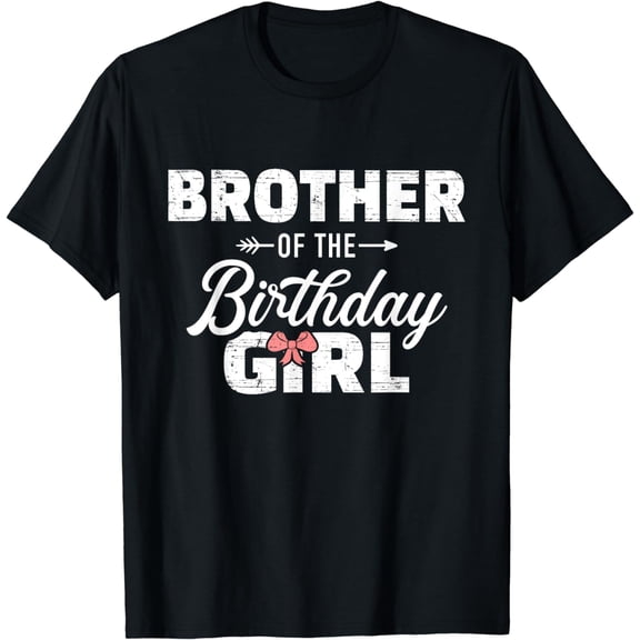 Brother of the birthday daughter girl matching family T-Shirt