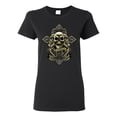 thumbnail image 1 of Brotherhood Biker Motorcycles Cross and Skull Pop Culture Womens Graphic T-Shirt, Black, X-Large, 1 of 3