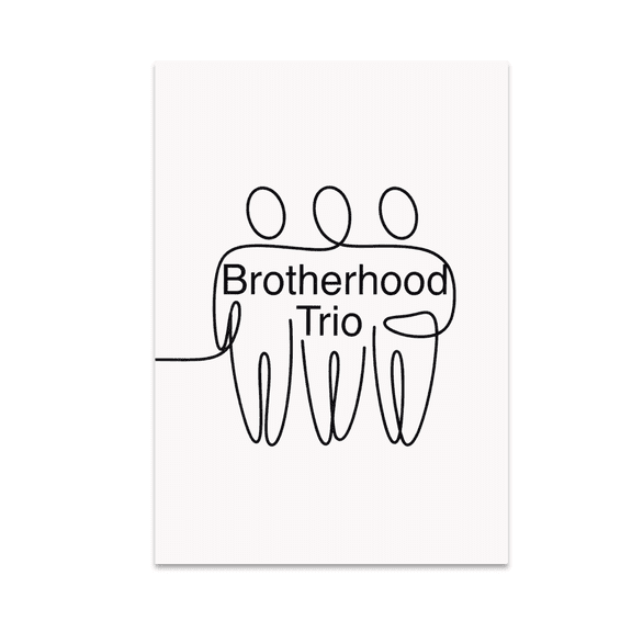 Brotherhood Trio Sibling Bond Art - Family Room Decor - 13x19 Poster Print