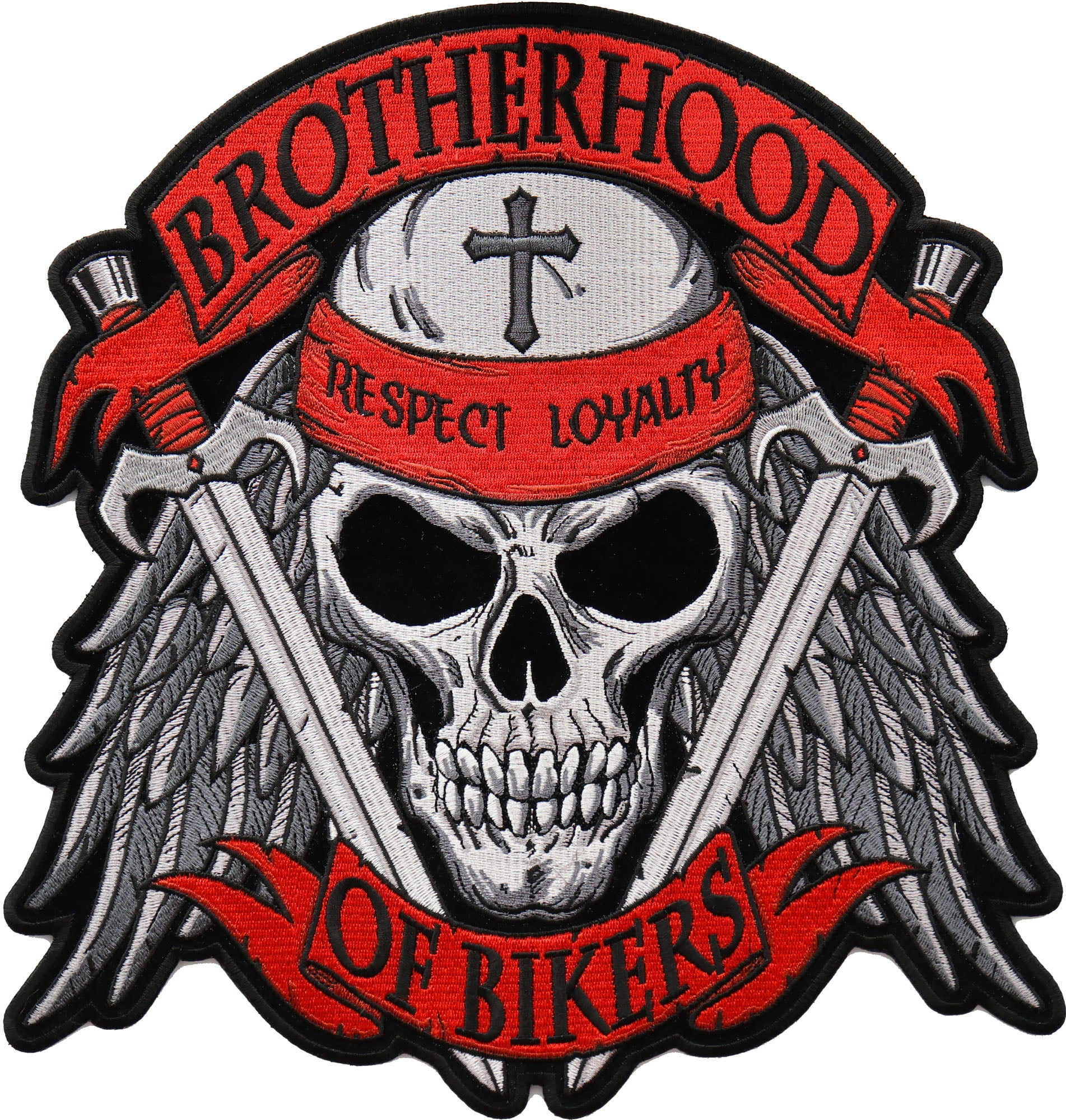 Brotherhood of Bikers Patch, Large Back Patches for Jackets