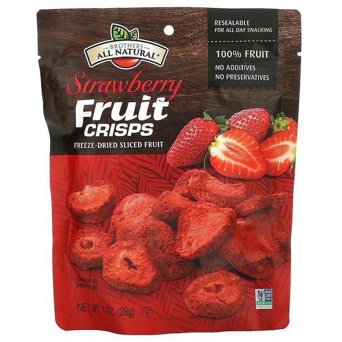 Brothers-All-Natural, Fruit Crisps, Strawberries, 1 oz Pack of 3