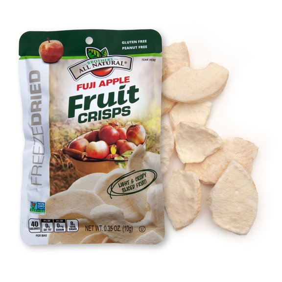 Brothers All Natural, Fuji Apple Freeze Dried Fruit Crisps, Gluten Free, Non-GMO, Nothing Added, 0.35 oz. (Pack of 24)