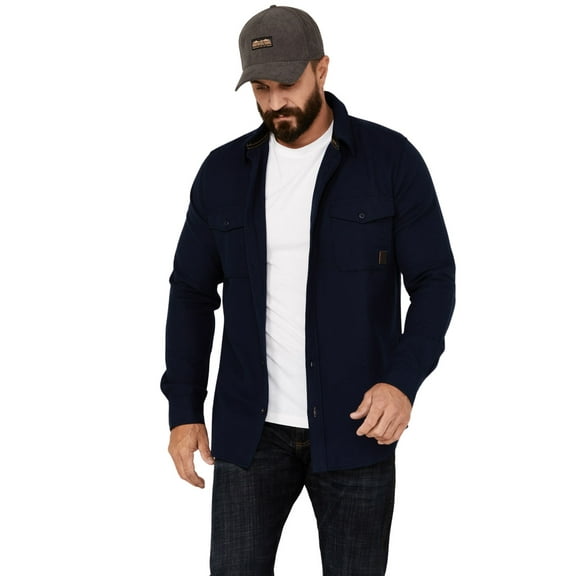 Brothers And Sons Men's Burley Long Sleeve Button Down Flannel Shirt - BASHO23FL12-NVY Medium