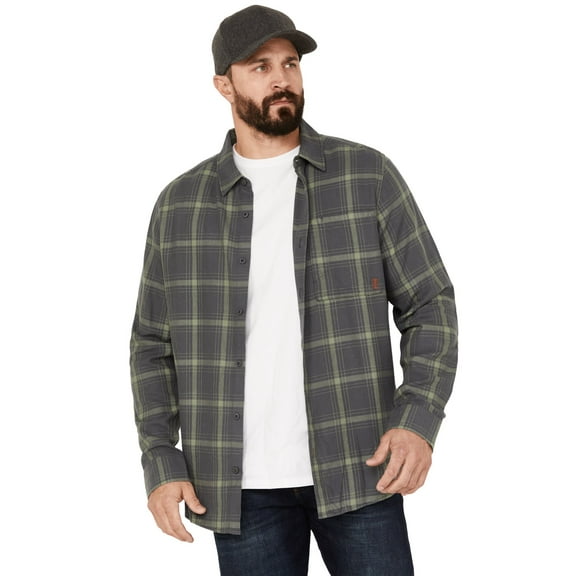 Brothers And Sons Men's Casual Plaid Print Long Sleeve Button-Down Western Charcoal Small