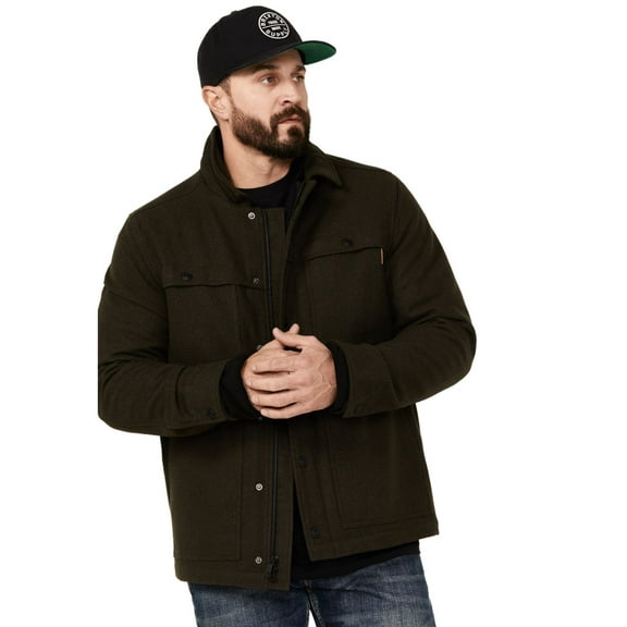 Brothers And Sons Men's Franklin Wool 2 In 1 Jacket Dark Brown Medium