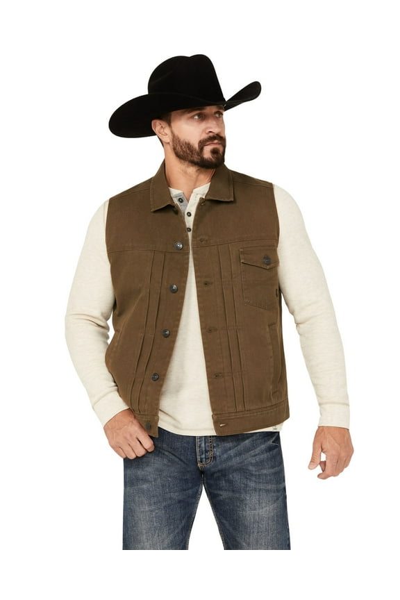 Men's Granger Duck Trucker Vest Dark Green XX-