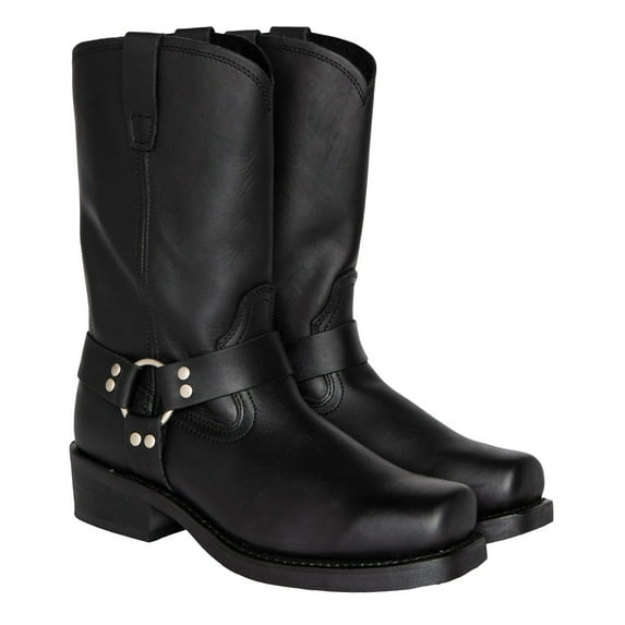 Brothers And Sons Men's Pull-On Motorcycle Boot Square Toe - CJ9995BL 12 D(M) US