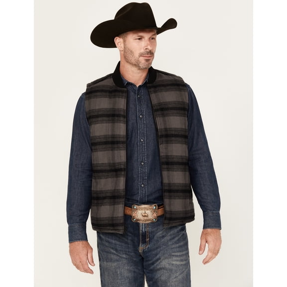 Brothers And Sons Men's Rudd Reversible Puffer Vest Dark Grey XX-  US