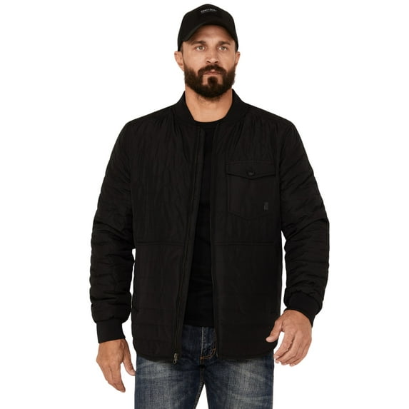 Brothers And Sons Men's Stevens Lightweight Varsity Insulated Jacket Black XX-