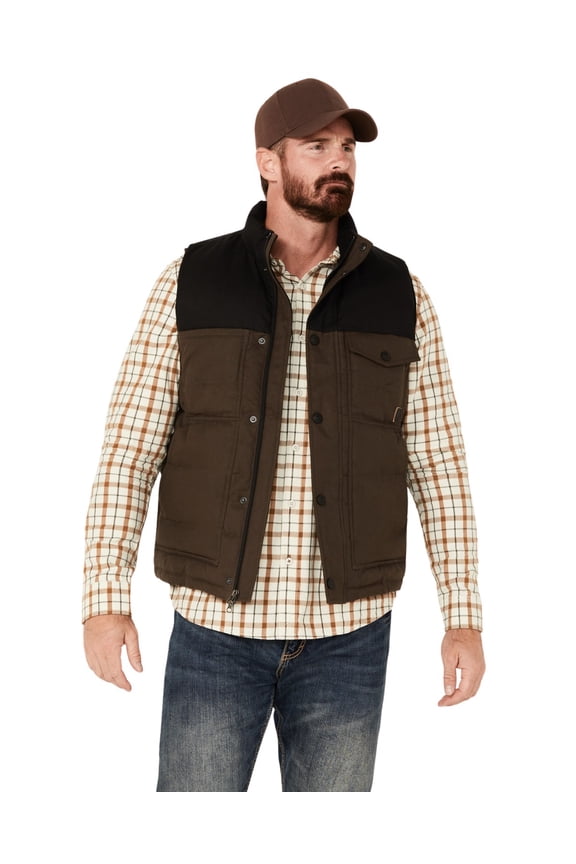 Men's Men'S Utility Puffer Vest Dark Brown