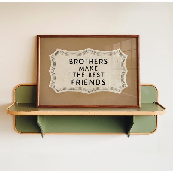 Brothers Best Friends Vintage Quote Wall Decor Unframed Paper Print