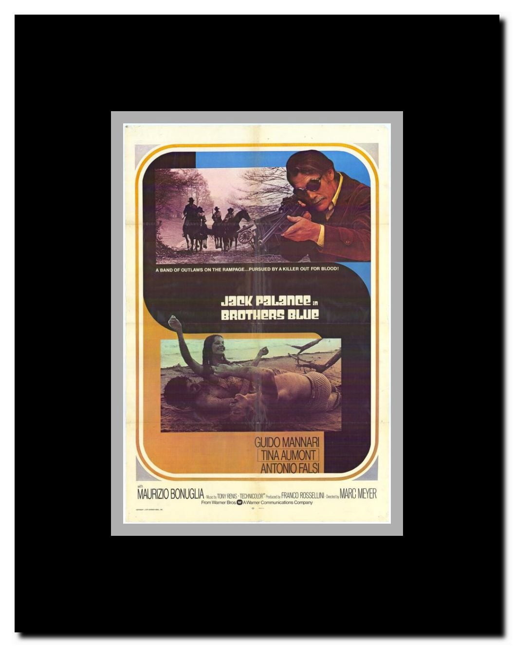Brothers Blue Framed Movie Poster