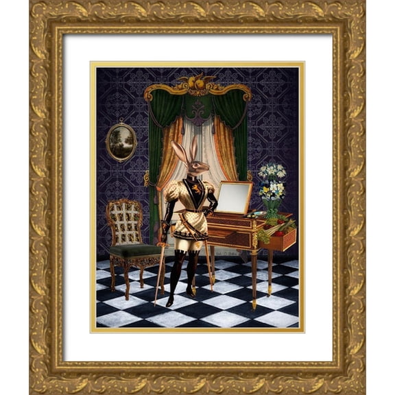 Brothers, Erika C. 15x18 Gold Ornate Wood Framed with Double Matting Museum Art Print Titled - Breakfast Time