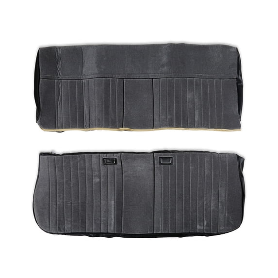 Brothers Trucks 05-320 Seat Upholstery Kit-Deluxe Pleat Cloth/Vinyl-Black/Silver