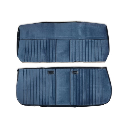 Brothers Trucks 05-322 Seat Upholstery Kit - Deluxe Pleat Cloth/Vinyl- Blue/Navy