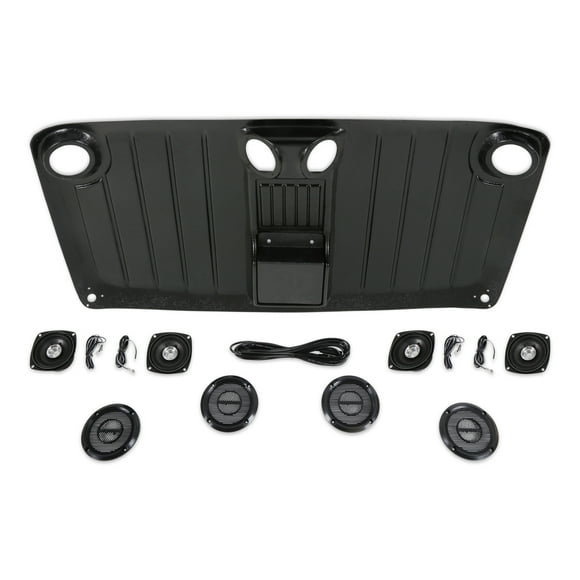 Brothers Trucks Custom Highliner Headliner with Speakers, ABS Plastic Black
