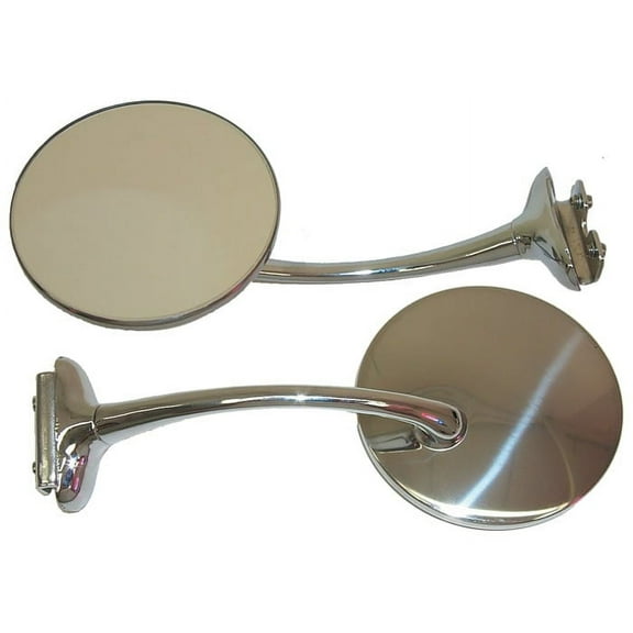 Brothers Trucks OPM072S Outside Peep Mirror - Straight Arm-Chrome - 4-inch-Each