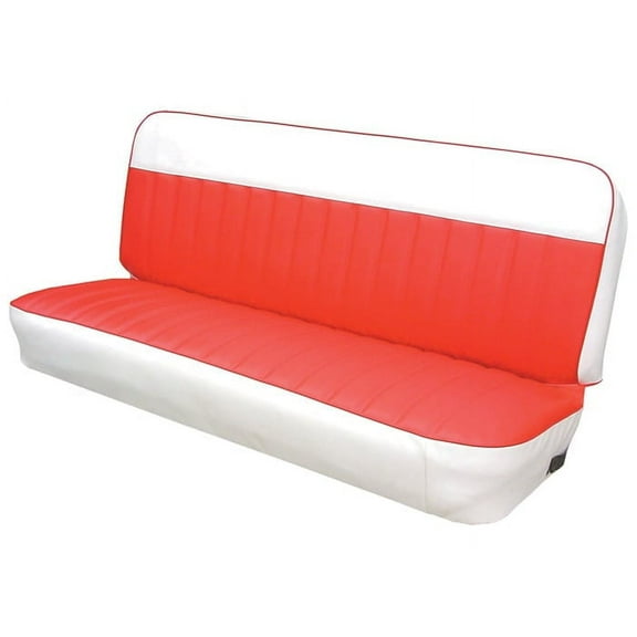Brothers Trucks UP66V00RED Two Tone Seat Cover - Bench - Red/White