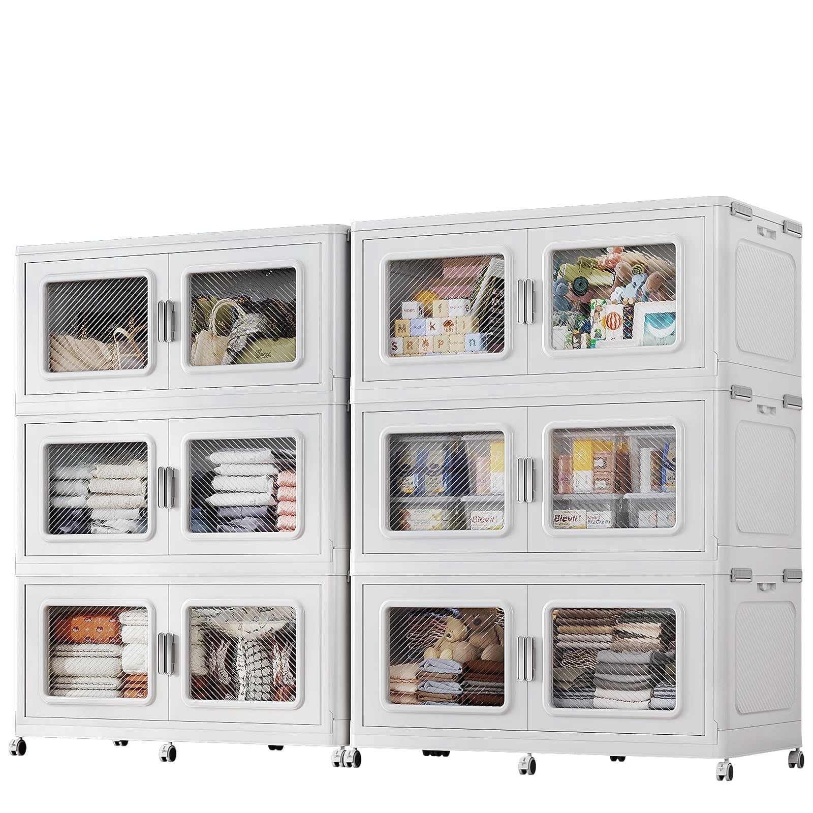 Large Frame Storage Containers Broview Storage Bins 450Gal Extra Large Stackable Foldable Storage ...