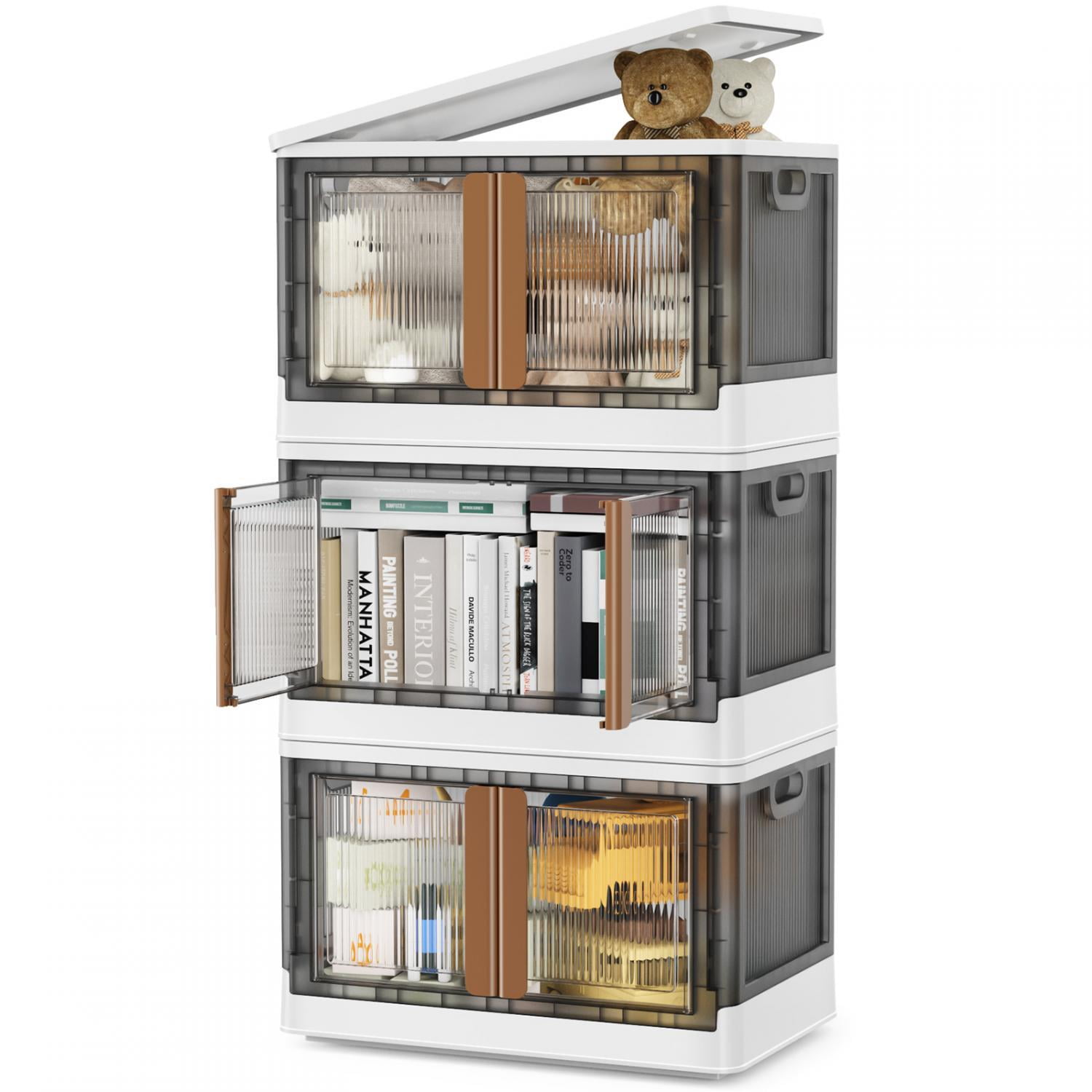 Broview V6 Collapsible Plastic Storage Bins with Lids, 19 Gallon