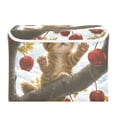 thumbnail image 1 of Brow Cat in Cherry Tree Large Storage Bins with Linen Collapsible Lid Storage Box 16.7 x 12.6 x 11.8in, 1 of 7