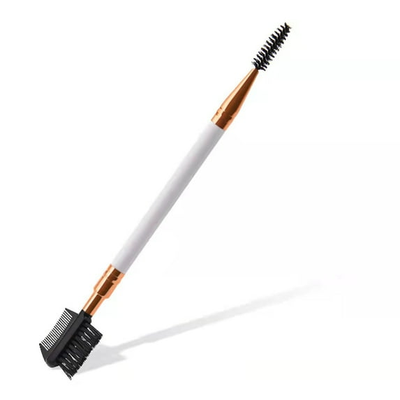 Brow & Lash Shaper With 3 Different Spoolie Brushes, For Separating Lashes, Eliminating Mascara Clumps, And Grooming And Shaping Brows-Gold