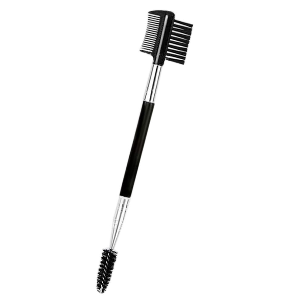 Brow & Lash Shaper with 3 Different Spoolie Brushes, for Separating Lashes, Eliminating Mascara Clumps, and Grooming and Shaping Brows-Black