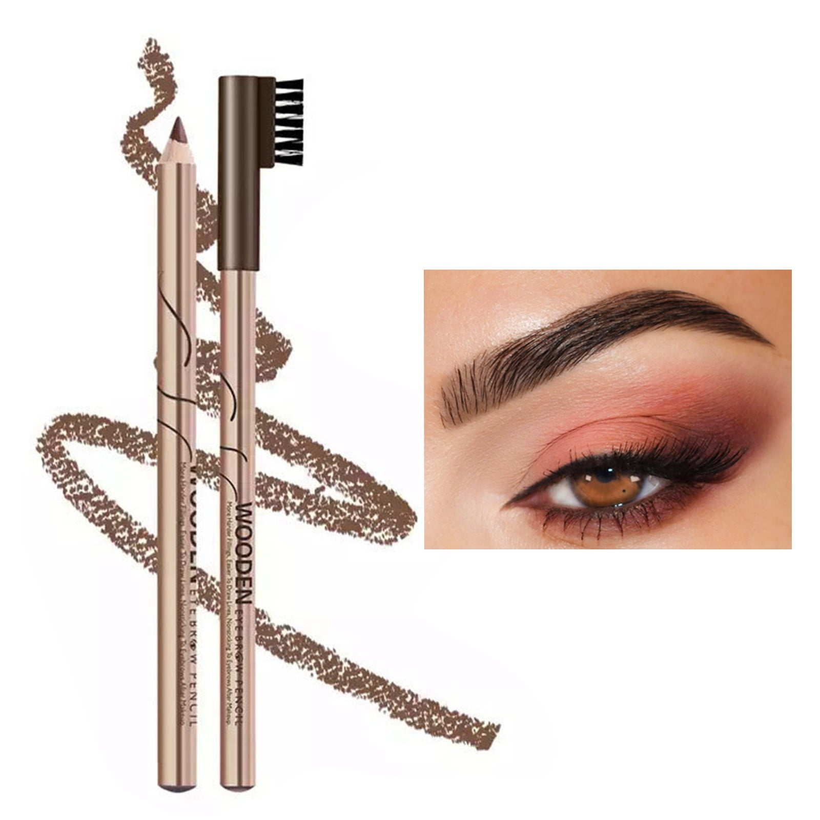 Brow Pencil Brow Brush Waterproof And Sweatproof Eyeliner Eyebrow