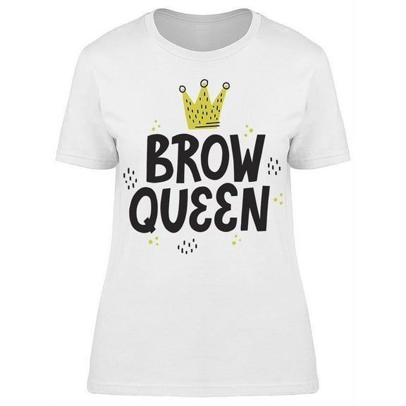 Brow Queen With Yellow Crown T-Shirt Women -Image by Shutterstock, Female Medium