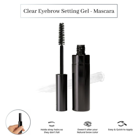 Brow Set Clear Eyebrow Setting Gel, Tames Unruly Brows, Lashes, Sideburns, Chops