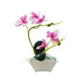 thumbnail image 1 of BrowQuartz Artificial Orchid Fake Flowers Silk Simulated Plants Faux Plant Indoor Outdoor for Wedding Desk Centerpiece Living Room White Purple Core, 1 of 6